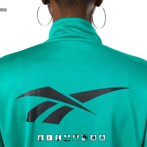 NWT Reebok Classics Vector Track Jacket unisex Size XS green - Picture 6 of 7